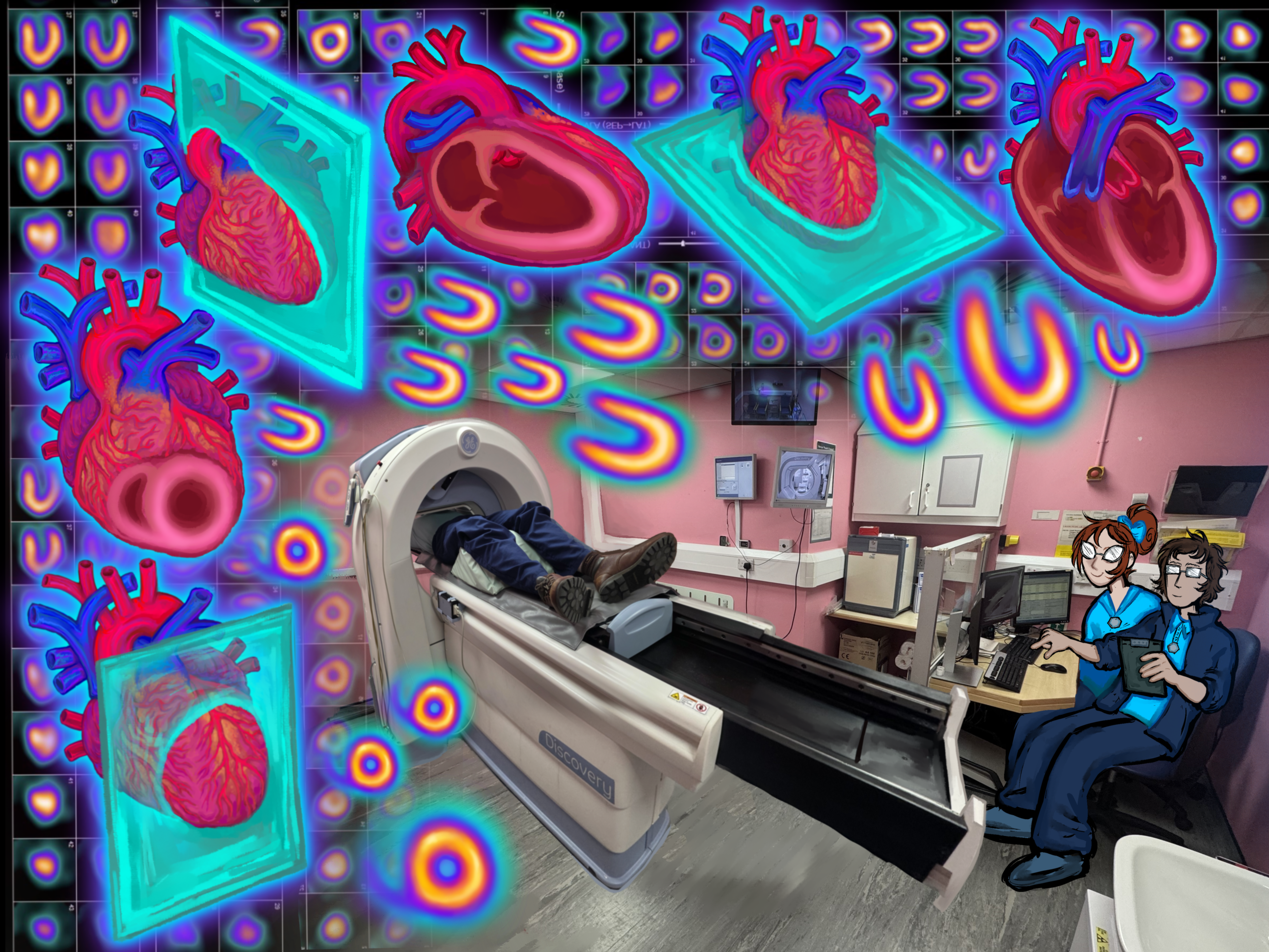 Vertical axis visualisation of heart anatomy